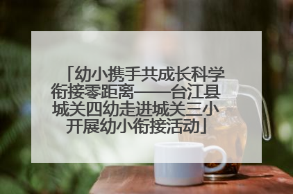 幼小携手共成长科学衔接零距离——台江县城关四幼走进城关三小开展幼小衔接活动