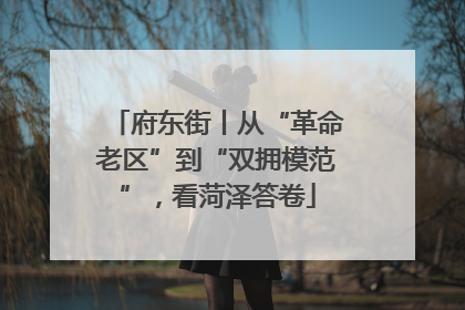 府东街丨从“革命老区”到“双拥模范”，看菏泽答卷