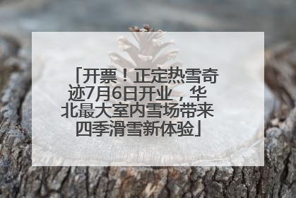 开票！正定热雪奇迹7月6日开业，华北最大室内雪场带来四季滑雪新体验