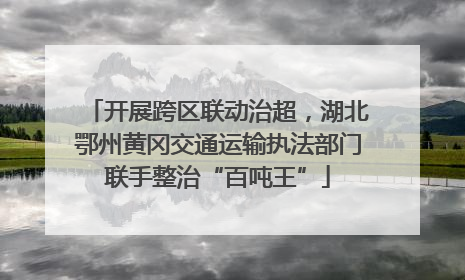 开展跨区联动治超，湖北鄂州黄冈交通运输执法部门联手整治“百吨王”