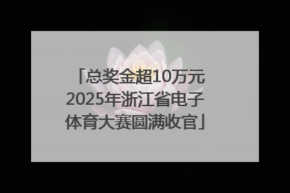 总奖金超10万元 2025年浙江省电子体育大赛圆满收官
