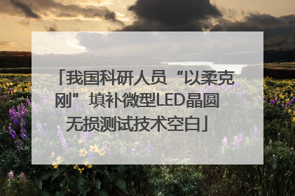我国科研人员“以柔克刚”填补微型LED晶圆无损测试技术空白