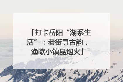 打卡岳阳“湖系生活”：老街寻古韵，渔歌小镇品烟火