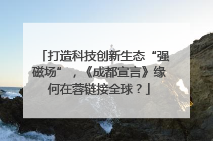 打造科技创新生态“强磁场”，《成都宣言》缘何在蓉链接全球？
