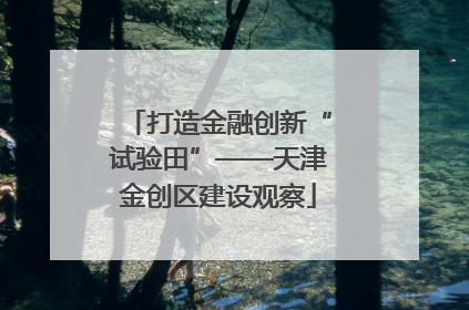 打造金融创新“试验田”——天津金创区建设观察