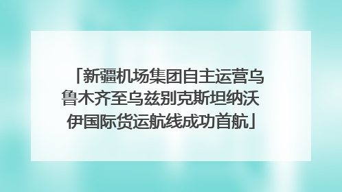 新疆机场集团自主运营乌鲁木齐至乌兹别克斯坦纳沃伊国际货运航线成功首航
