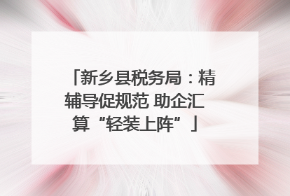新乡县税务局：精辅导促规范 助企汇算“轻装上阵”