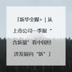 新华全媒+｜从上市公司一季报“含新量”看中国经济发展向“新”