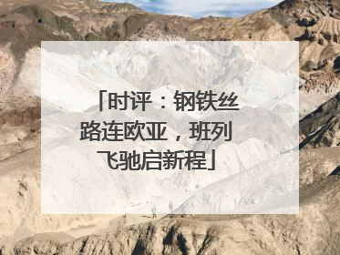 时评：钢铁丝路连欧亚，班列飞驰启新程