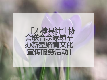无棣县计生协会联合佘家镇举办新型婚育文化宣传服务活动