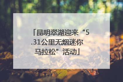 昆明翠湖迎来“5.31公里无烟迷你马拉松”活动