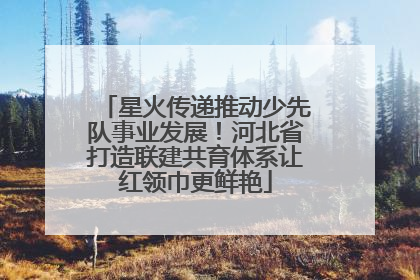 星火传递推动少先队事业发展！河北省打造联建共育体系让红领巾更鲜艳