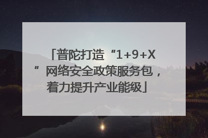 普陀打造“1+9+X”网络安全政策服务包，着力提升产业能级