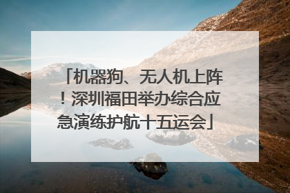 机器狗、无人机上阵！深圳福田举办综合应急演练护航十五运会