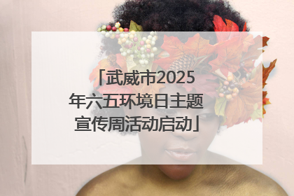 武威市2025年六五环境日主题宣传周活动启动