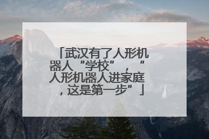 武汉有了人形机器人“学校”，“人形机器人进家庭，这是第一步”