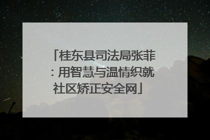桂东县司法局张菲：用智慧与温情织就社区矫正安全网