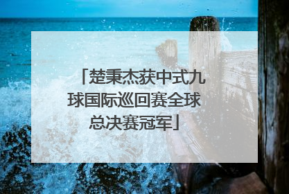 楚秉杰获中式九球国际巡回赛全球总决赛冠军