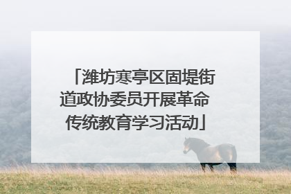 潍坊寒亭区固堤街道政协委员开展革命传统教育学习活动