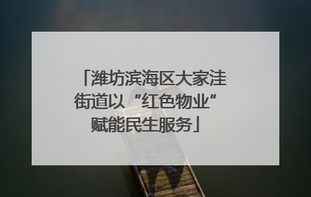 潍坊滨海区大家洼街道以“红色物业”赋能民生服务