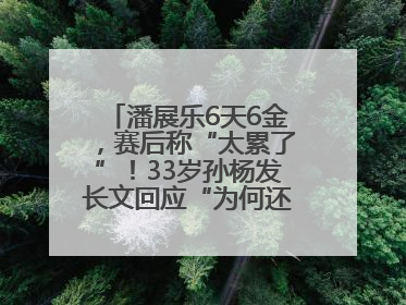 潘展乐6天6金，赛后称“太累了”！33岁孙杨发长文回应“为何还在坚持”