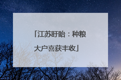 江苏盱眙：种粮大户喜获丰收