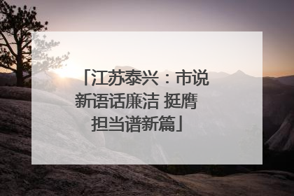 江苏泰兴：市说新语话廉洁 挺膺担当谱新篇