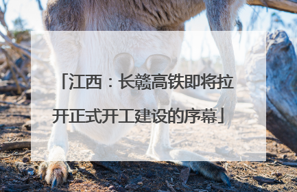 江西：长赣高铁即将拉开正式开工建设的序幕
