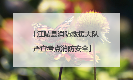 江陵县消防救援大队严查考点消防安全