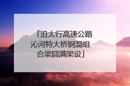 沿太行高速公路沁河特大桥钢混组合梁圆满架设