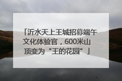 沂水天上王城招募端午文化体验官，600米山顶变为“王的花园”