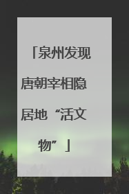 泉州发现唐朝宰相隐居地“活文物”