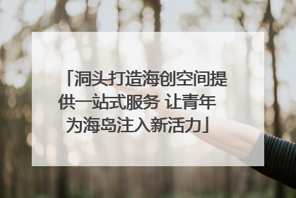 洞头打造海创空间提供一站式服务 让青年为海岛注入新活力