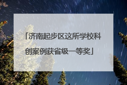 济南起步区这所学校科创案例获省级一等奖
