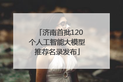 济南首批120个人工智能大模型推荐名录发布