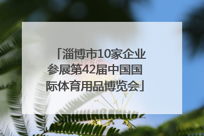 淄博市10家企业参展第42届中国国际体育用品博览会