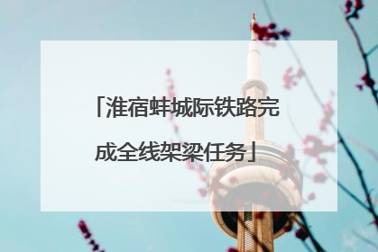 淮宿蚌城际铁路完成全线架梁任务