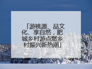 游桃源、品文化、享自然，肥城乡村游点燃乡村振兴新热潮