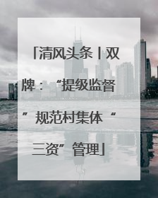 清风头条丨双牌：“提级监督”规范村集体“三资”管理