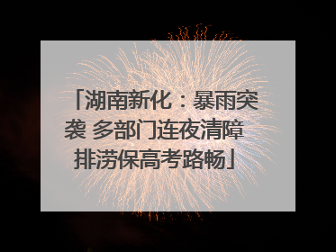湖南新化：暴雨突袭 多部门连夜清障排涝保高考路畅