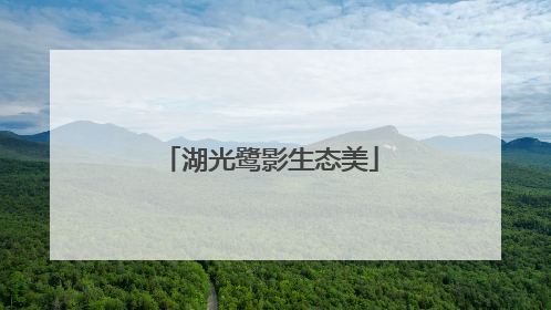 湖光鹭影生态美