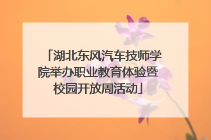 湖北东风汽车技师学院举办职业教育体验暨校园开放周活动
