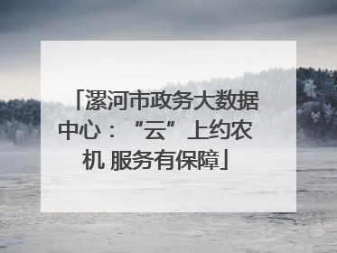 漯河市政务大数据中心：“云”上约农机 服务有保障