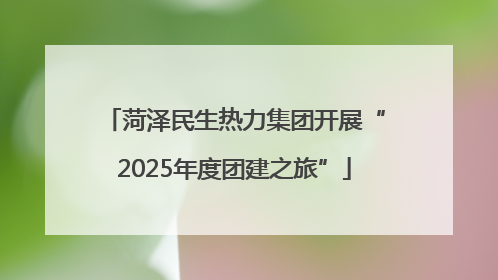 菏泽民生热力集团开展“2025年度团建之旅”