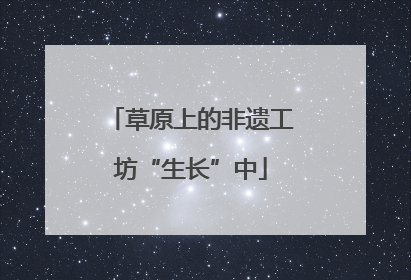草原上的非遗工坊“生长”中