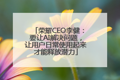 荣耀CEO李健：要让AI解决问题，让用户日常使用起来才能释放潜力