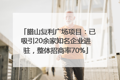 腊山复利广场项目：已吸引20余家知名企业进驻，整体招商率70%