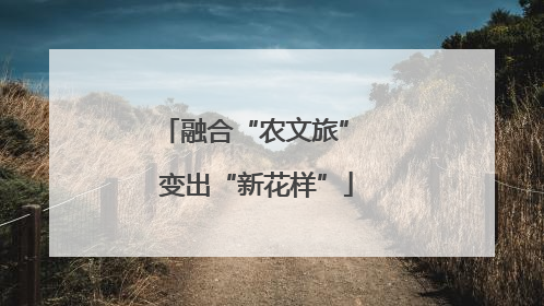 融合“农文旅” 变出“新花样”