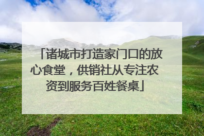 诸城市打造家门口的放心食堂，供销社从专注农资到服务百姓餐桌