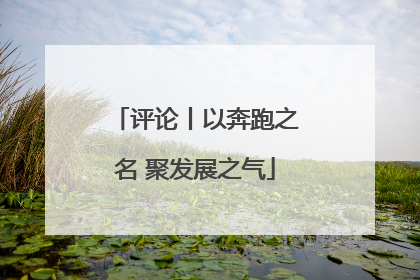 评论丨以奔跑之名 聚发展之气